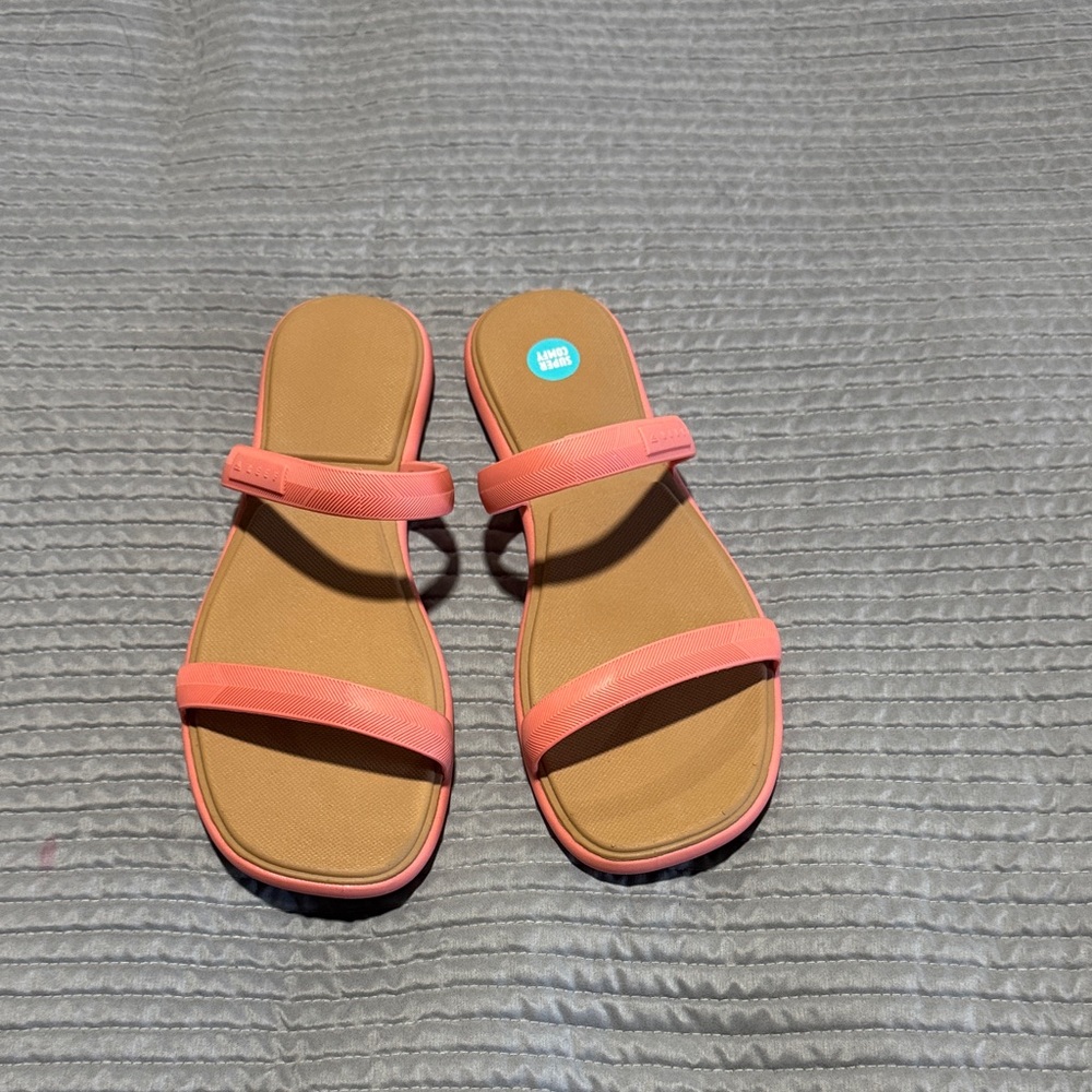 Reef Coral and Tan Women's Sandals